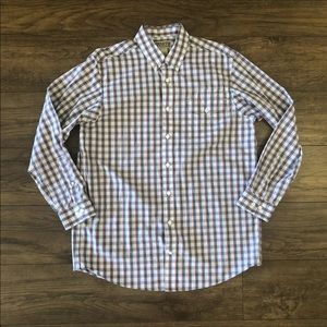 Duluth Trading Mens Shirt Size LT Long Sleeve Plaid Blue Tall Pocket